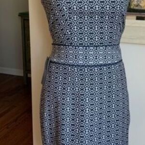 The Limited Black and White Patterned Midi Dress